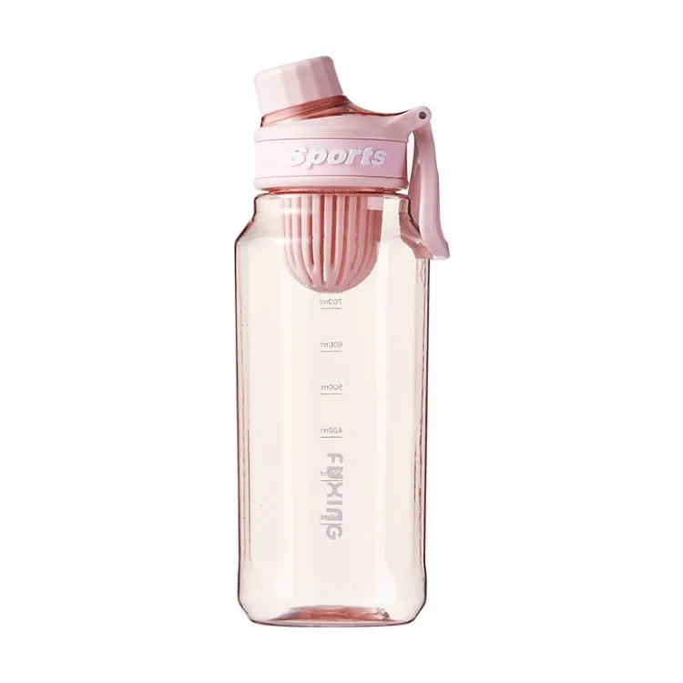 1000ml Large Capacity Outdoor Portable Sports Fitness Water Cup With Tea Strainer(Pink)