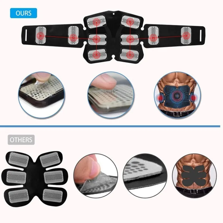 1082 EMS Muscle Training Abdominal Muscle Stimulator Home Fitness Belt(6 Pieces Orange Belts)