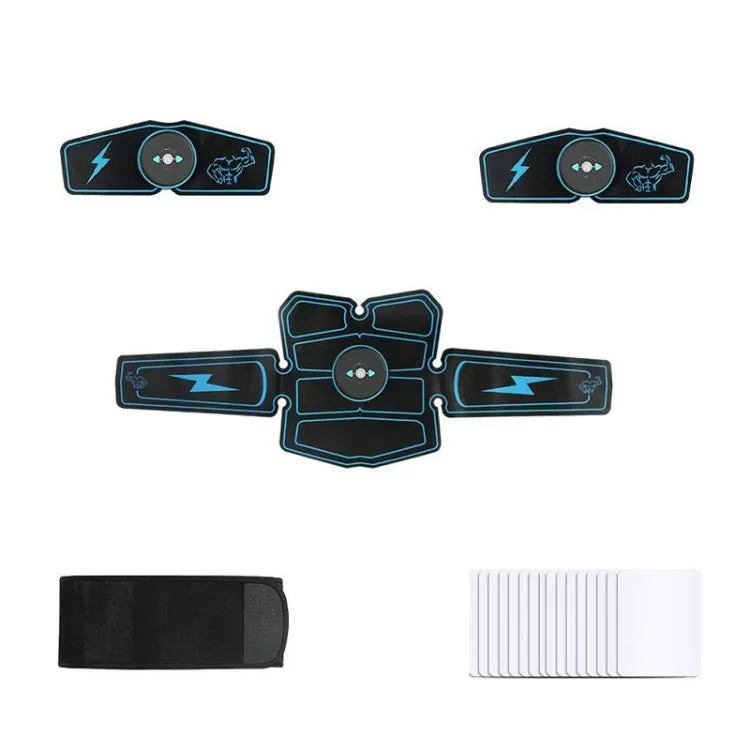 1082 EMS Muscle Training Abdominal Muscle Stimulator Home Fitness Belt(8 Pieces Blue Line Belt)