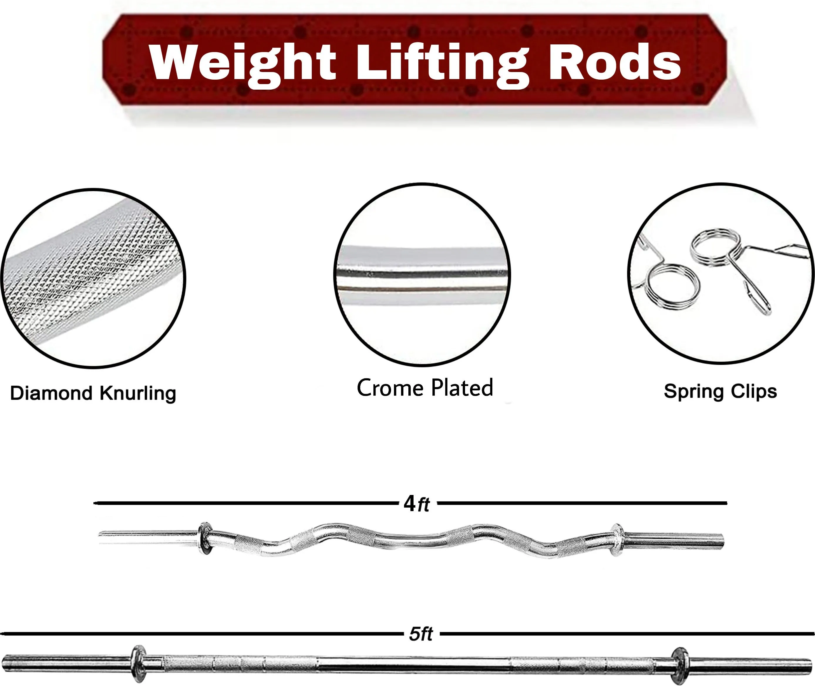 10KG GYM SET 4ft |5Ft Pair Solid Dumbbell |CAST IRON Plates & ACC(25MM)