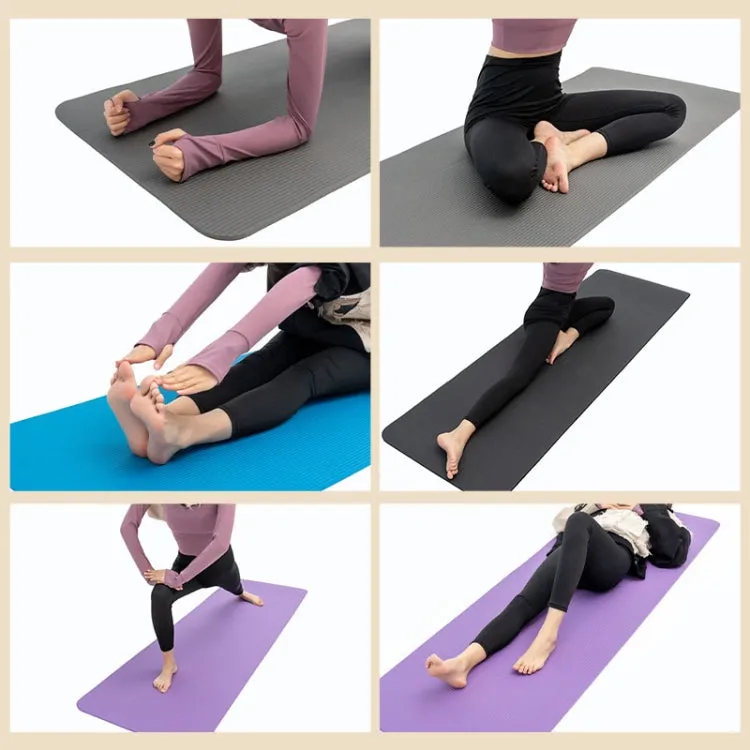 187 x 62.5 x 0.8cm NBR Yoga Mat Widened and Thickened Non-slip Dance Fitness Mat(Black)