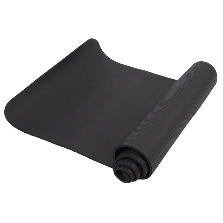 187 x 62.5 x 0.8cm NBR Yoga Mat Widened and Thickened Non-slip Dance Fitness Mat(Black)