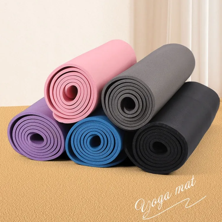 187 x 62.5 x 0.8cm NBR Yoga Mat Widened and Thickened Non-slip Dance Fitness Mat(Black)