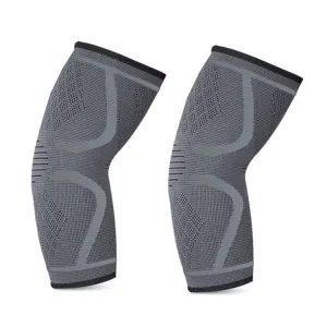 1pair Fitness Sports Protective Gear Breathable Sweating Sports Elbow Pads, Size: L (Smoke Gray)