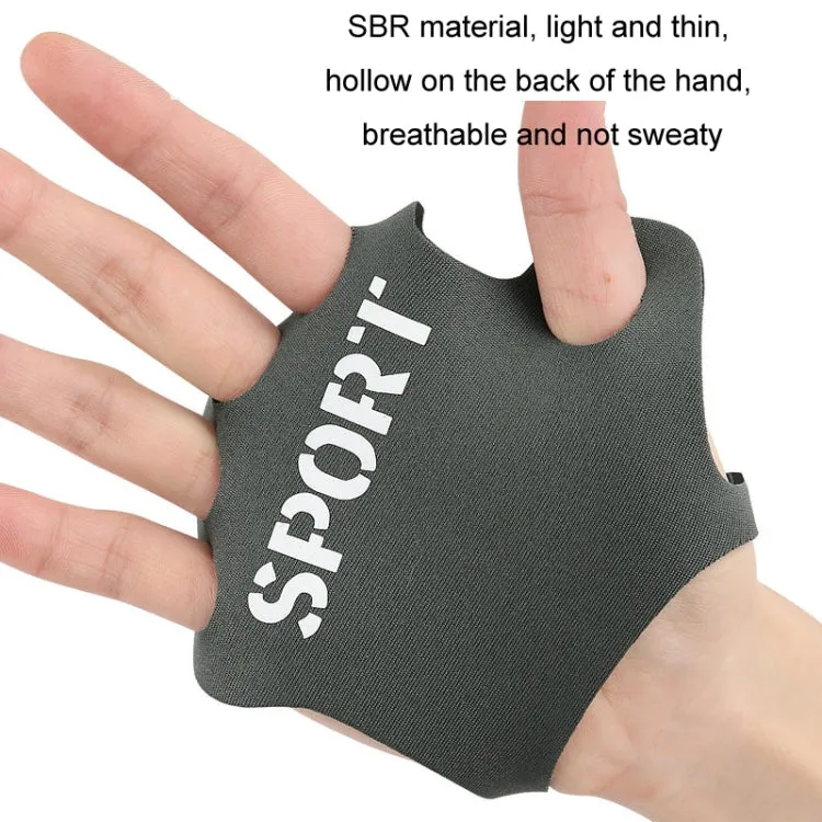 1pair Thin Sports Fitness Anti-Wear And Anti-Slip Palm Protector, Color: S Gray