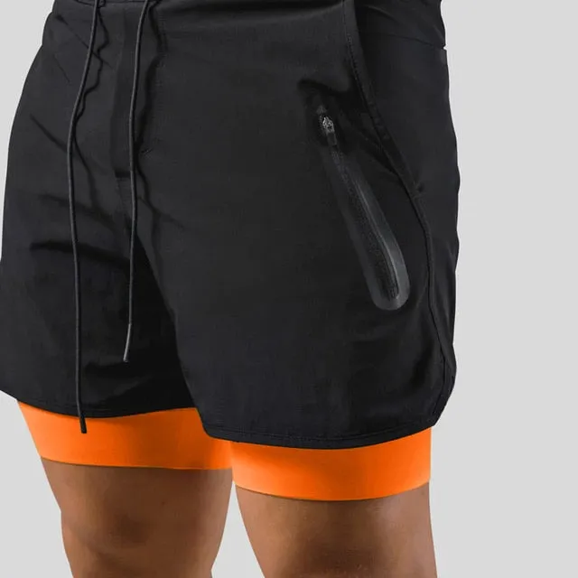 2 In1 Double Layer Quick Dry Fitness & Gym Shorts for Men