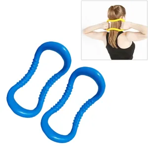 2 PCS PP Double Massage Point Yoga Circle Fascia Stretching Ring Pilates Resistance Ring (Dark Blue)