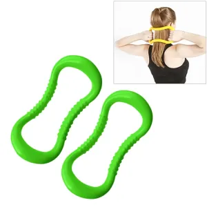 2 PCS PP Double Massage Point Yoga Circle Fascia Stretching Ring Pilates Resistance Ring (Grass Green)