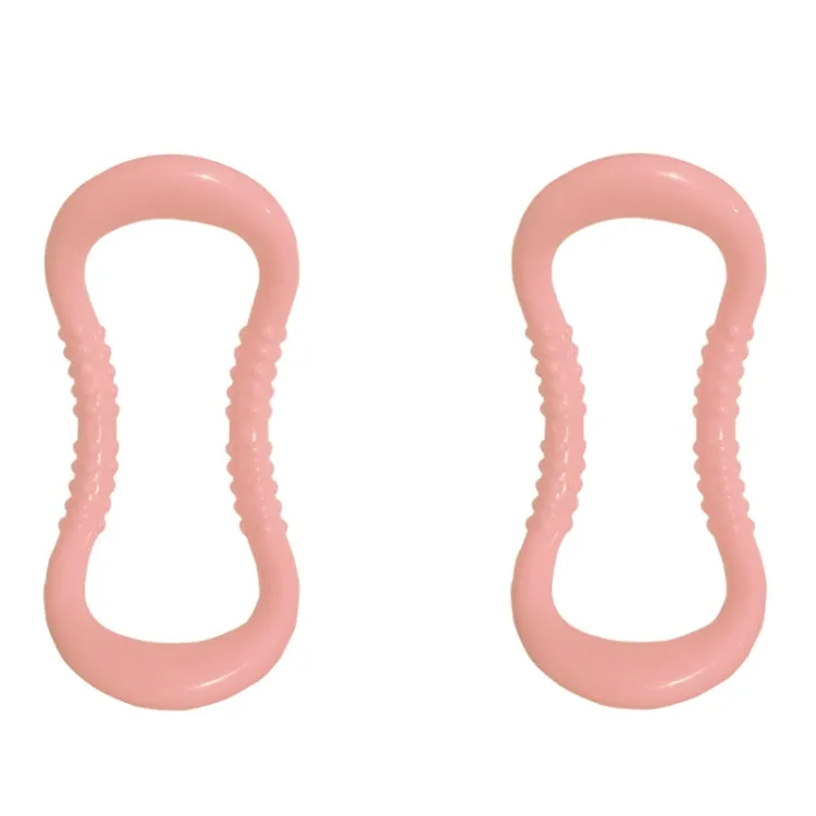 2 PCS PP Double Massage Point Yoga Circle Fascia Stretching Ring Pilates Resistance Ring (Light Pink)