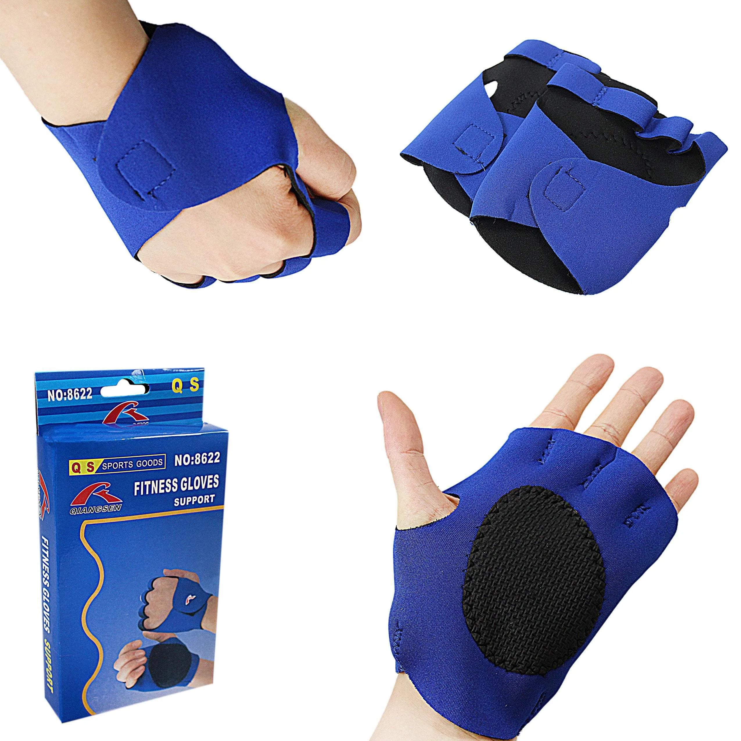 2 x Men's Neoprene Fitness Gym Glove Support 1969 (Large Letter Rate)