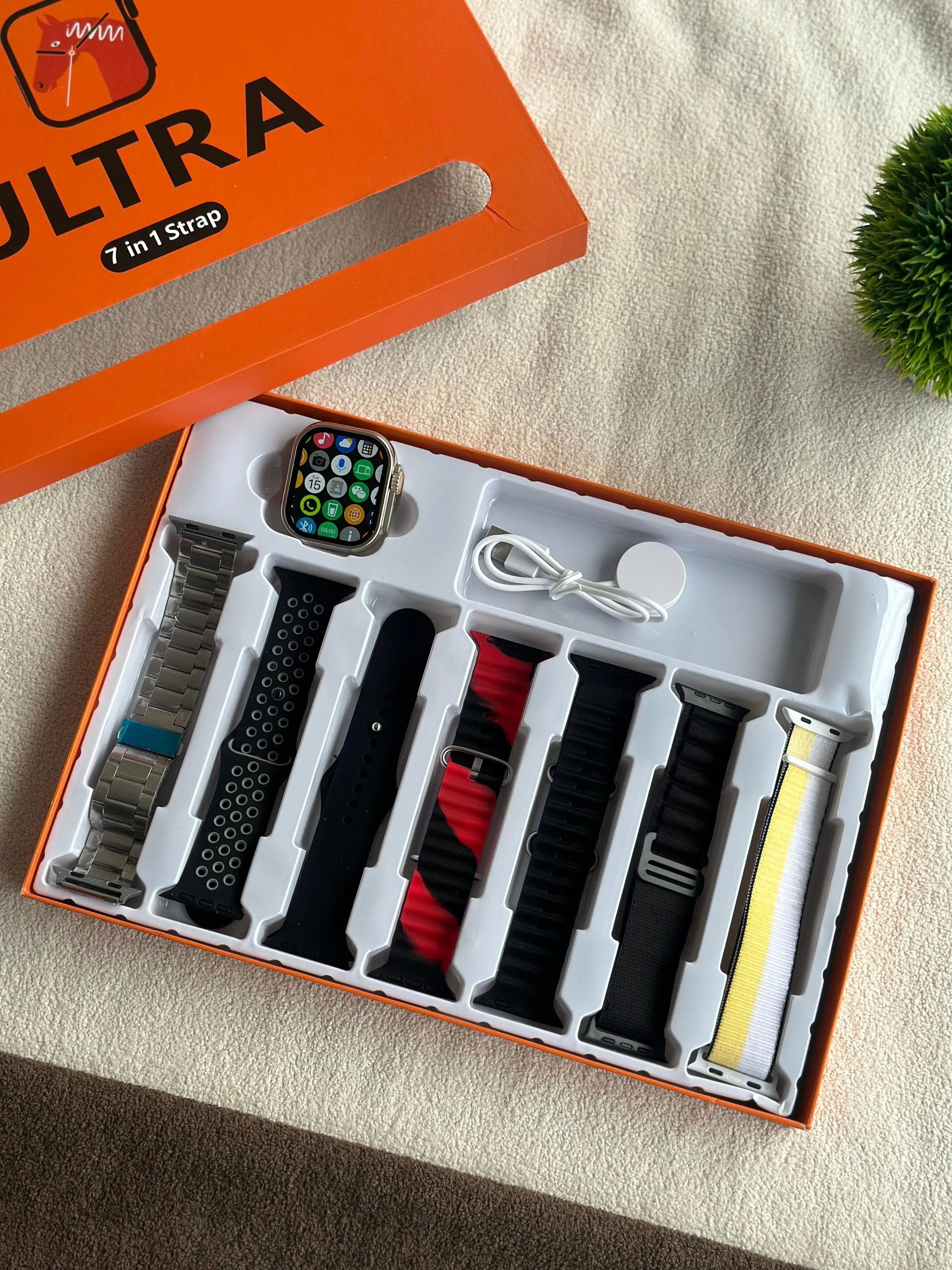 2024 Edition Apple Ultra Smartwatch {7 In 1 Combo Pack}