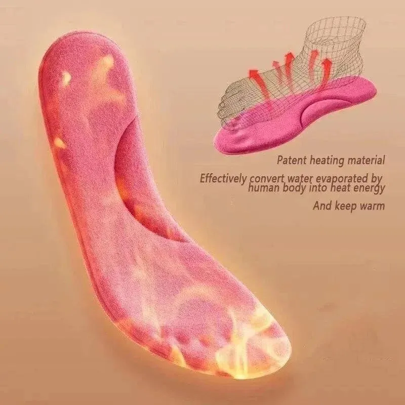 2Pairs Self Heating Insoles Thermostatic Thermal Insole Massage Memory Foam Arch Support Shoe Pad Heated Pads Winter Men Women