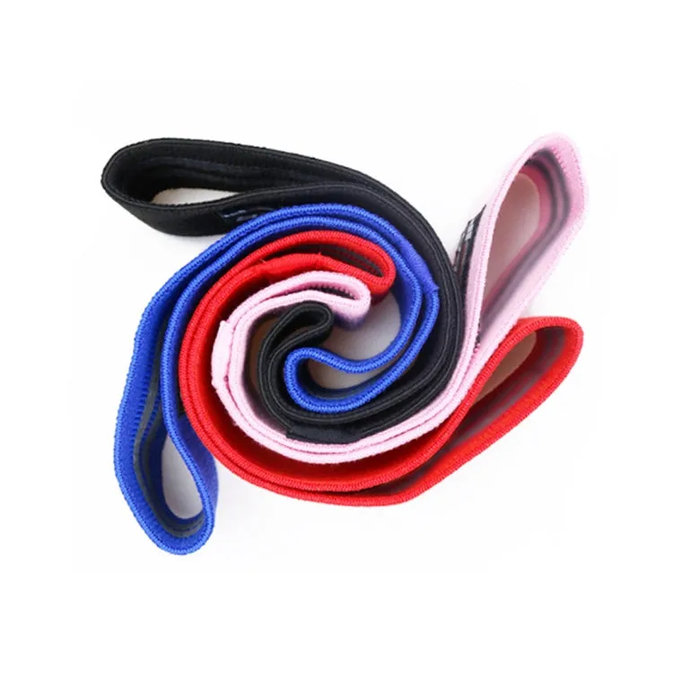 2PCS BOER Polyester   Latex Silk Anti-skid Elastic Fitness Resistance Ring Yoga Stretch Belt