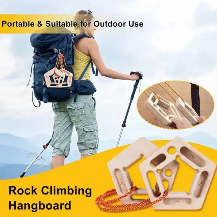 2pcs /Set Wooden Pull-Up Board Finger Strengthener Hangboard for Rock Climbing