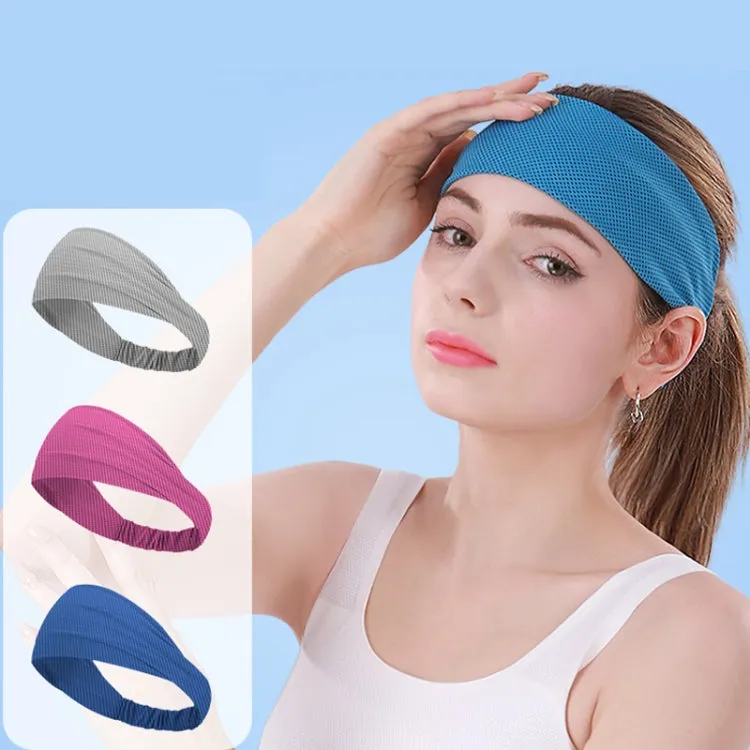 3 PCS Cold Feeling Sports Hairband Fitness Sweat-absorbing Belt(624 Gray)