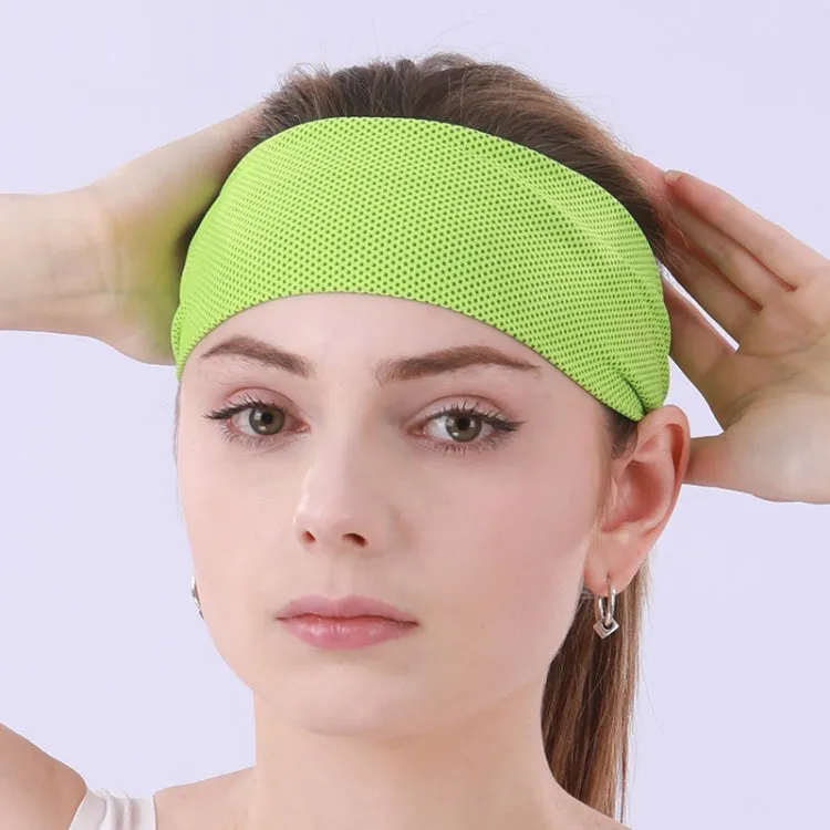 3 PCS Cold Feeling Sports Hairband Fitness Sweat-absorbing Belt(824 Bright Green)