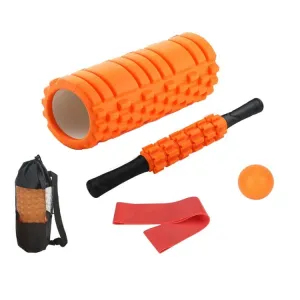 33cm 5pcs/set EVA Hollow Foam Roller Muscle Relaxation Roller Yoga Column Set Fitness Equipment(Orange)