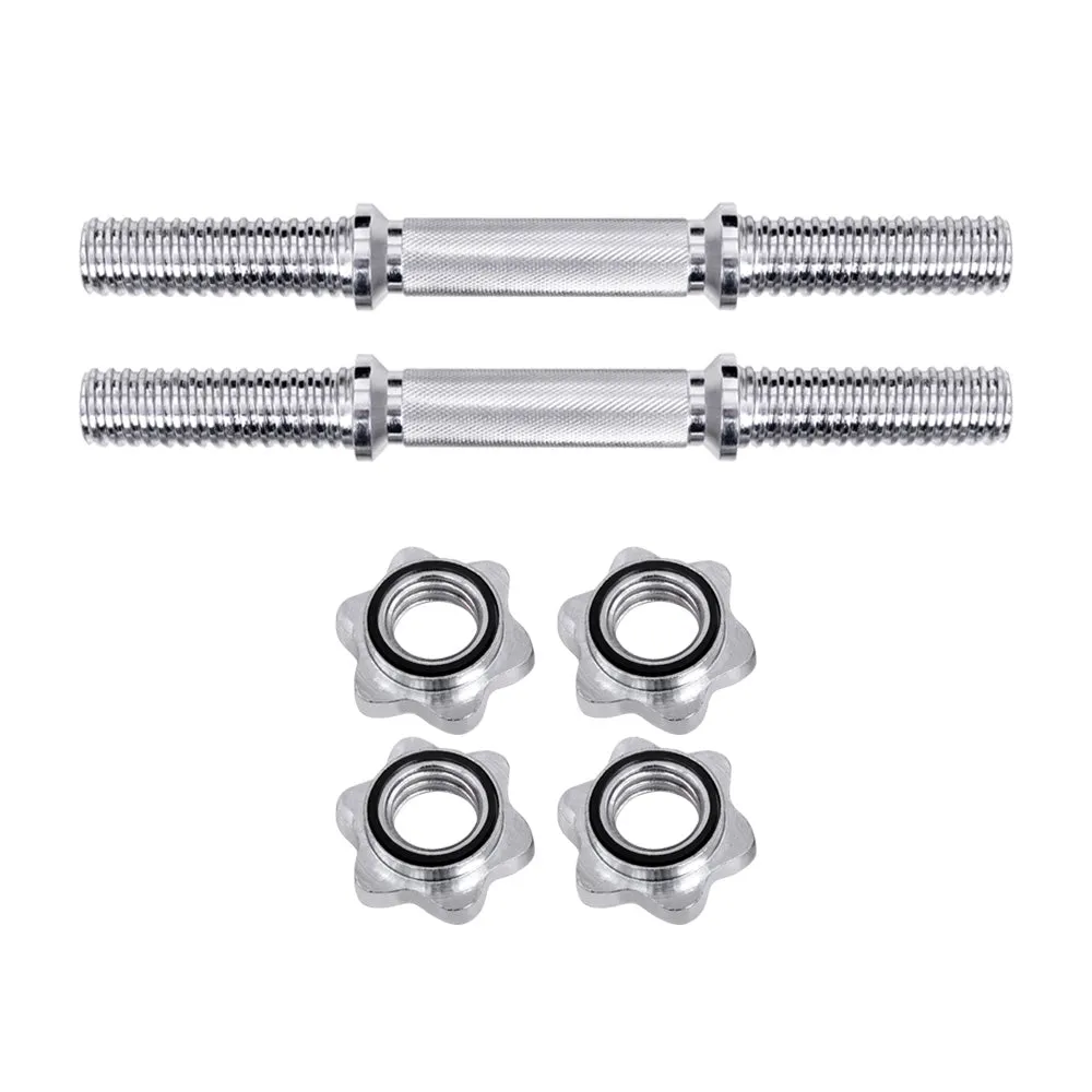 45cm Dumbbell Bar Solid Steel Pair Gym Home Exercise Fitness 150KG Capacity