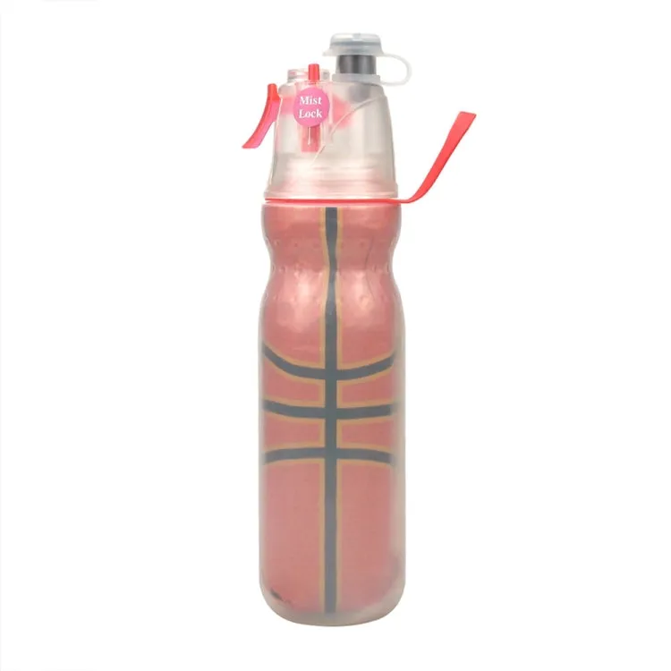 470ml Summer Outdoor Sports Training Spray Cooling Water Cup, Color: Basketball 3-layers