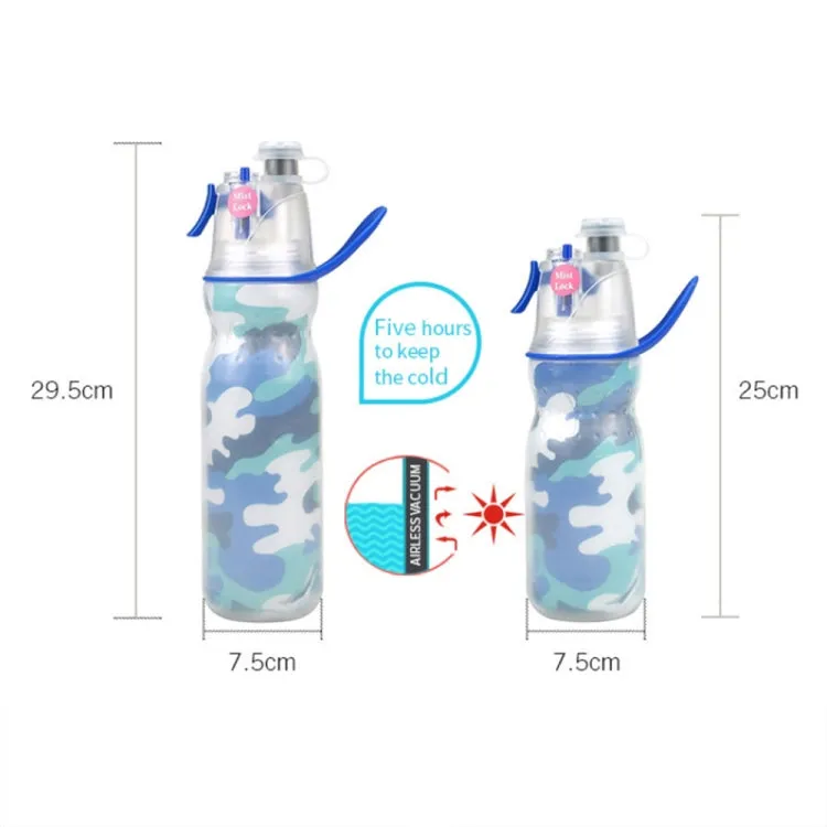 470ml Summer Outdoor Sports Training Spray Cooling Water Cup, Color: Basketball 3-layers