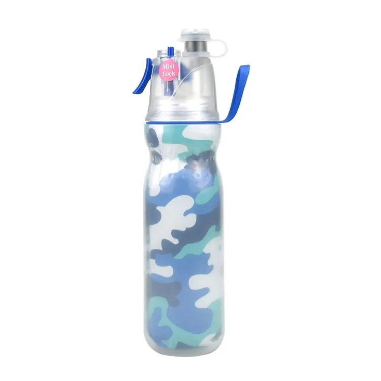 470ml Summer Outdoor Sports Training Spray Cooling Water Cup, Color: Blue 3-layers