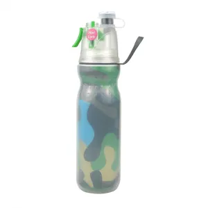 470ml Summer Outdoor Sports Training Spray Cooling Water Cup, Color: Camouflage Green 3-layers