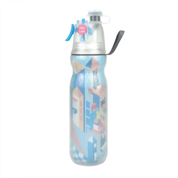 470ml Summer Outdoor Sports Training Spray Cooling Water Cup, Color: City 3-layers