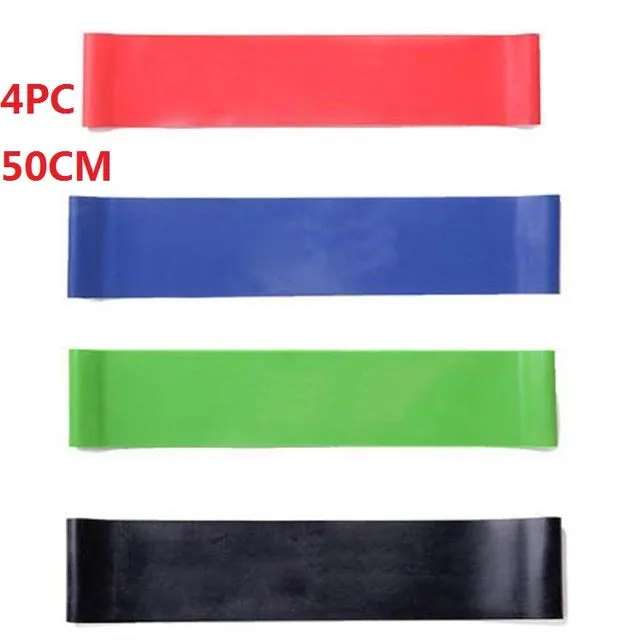 4Pcs 50* 5CM Resistance Bands Yoga Fitness Training Natural Latex Rubber Fitness Gym Strength Practical elastico para exercicios