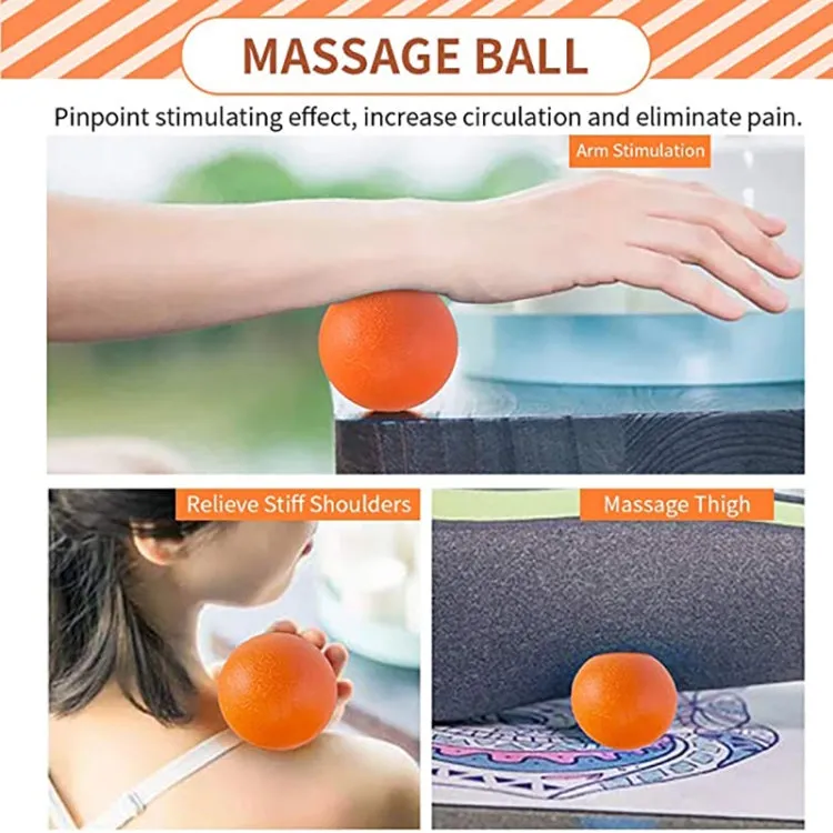 4pcs/set Crescent Hollow Foam Roller Yoga Column Set Fitness Muscle Relaxation Massager Set(45cm Orange)