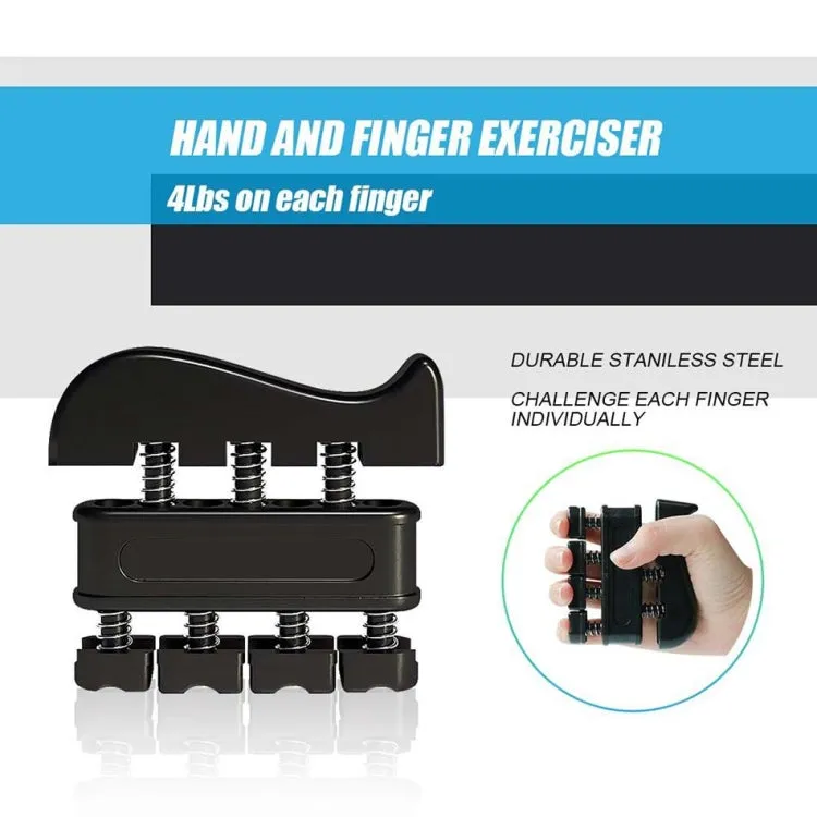 5 In 1 Counting Grip Device Fitness Adjustment Grip Device  Finger Trainer Set(Black)