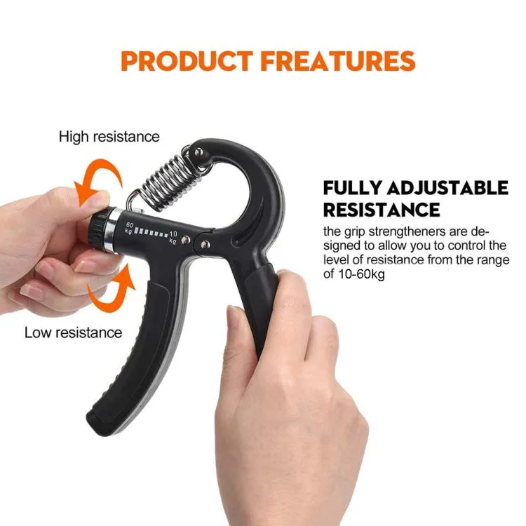 5 In 1 Counting Grip Device Fitness Adjustment Grip Device  Finger Trainer Set(Black)