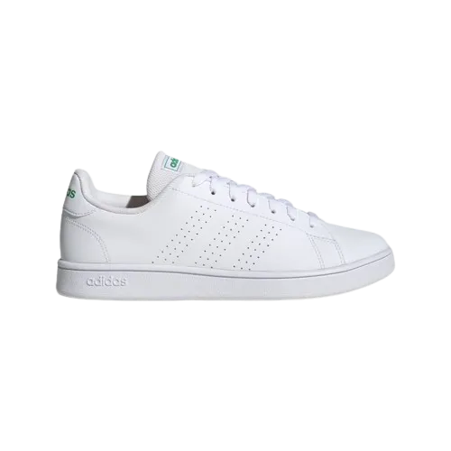 ADIDAS ADVANTAGE BASE COURT LIFESTYLE SHOES - MEN - WHITE/GREEN