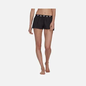 Adidas Branded Beach Women's Swim Shorts -Black/White