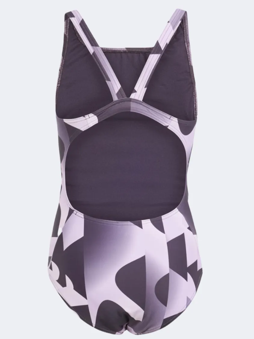 Adidas Seas Girls Swim Monokini Brushed Lilac