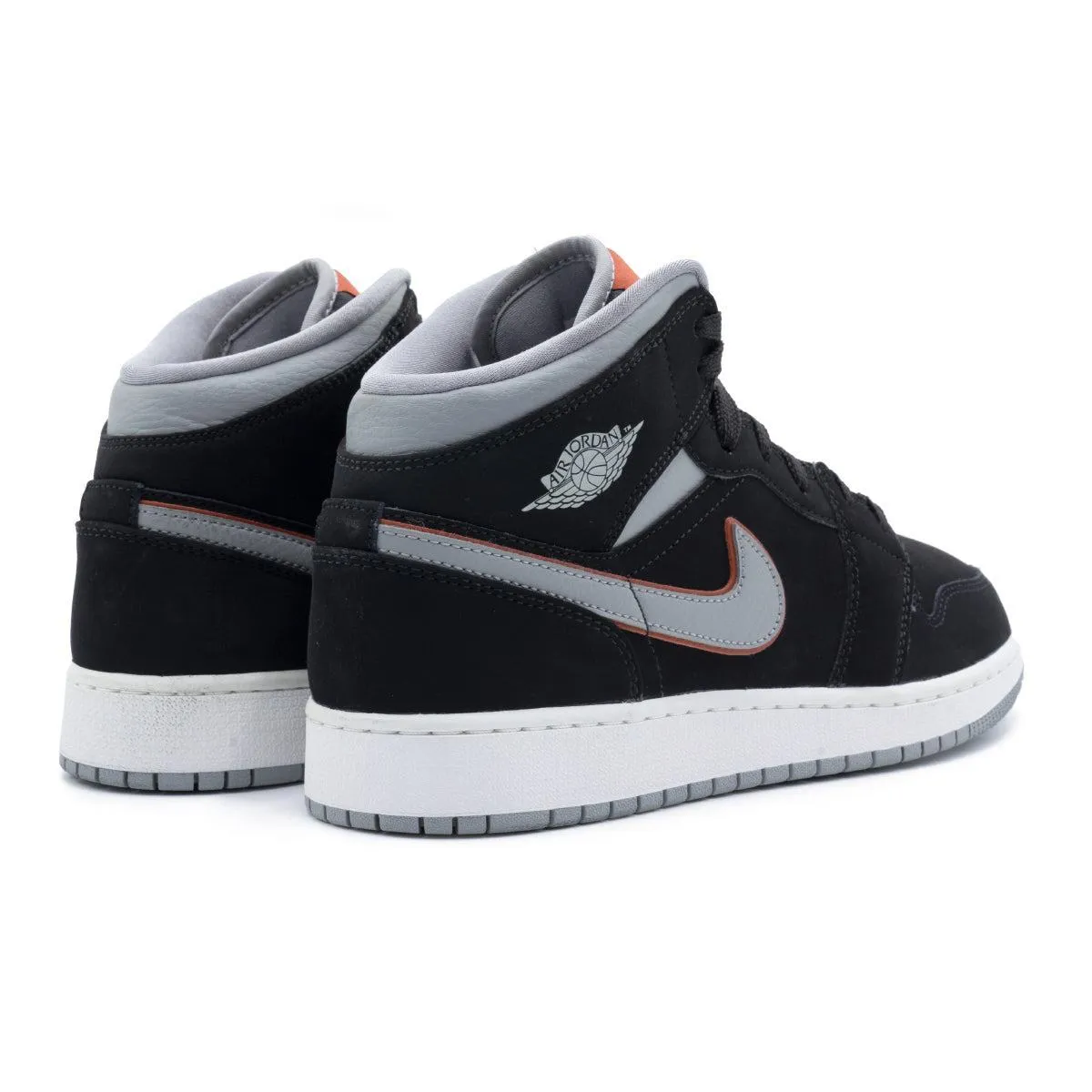 Air Jordan 1 Sneakers Leather Black Colour For Kids