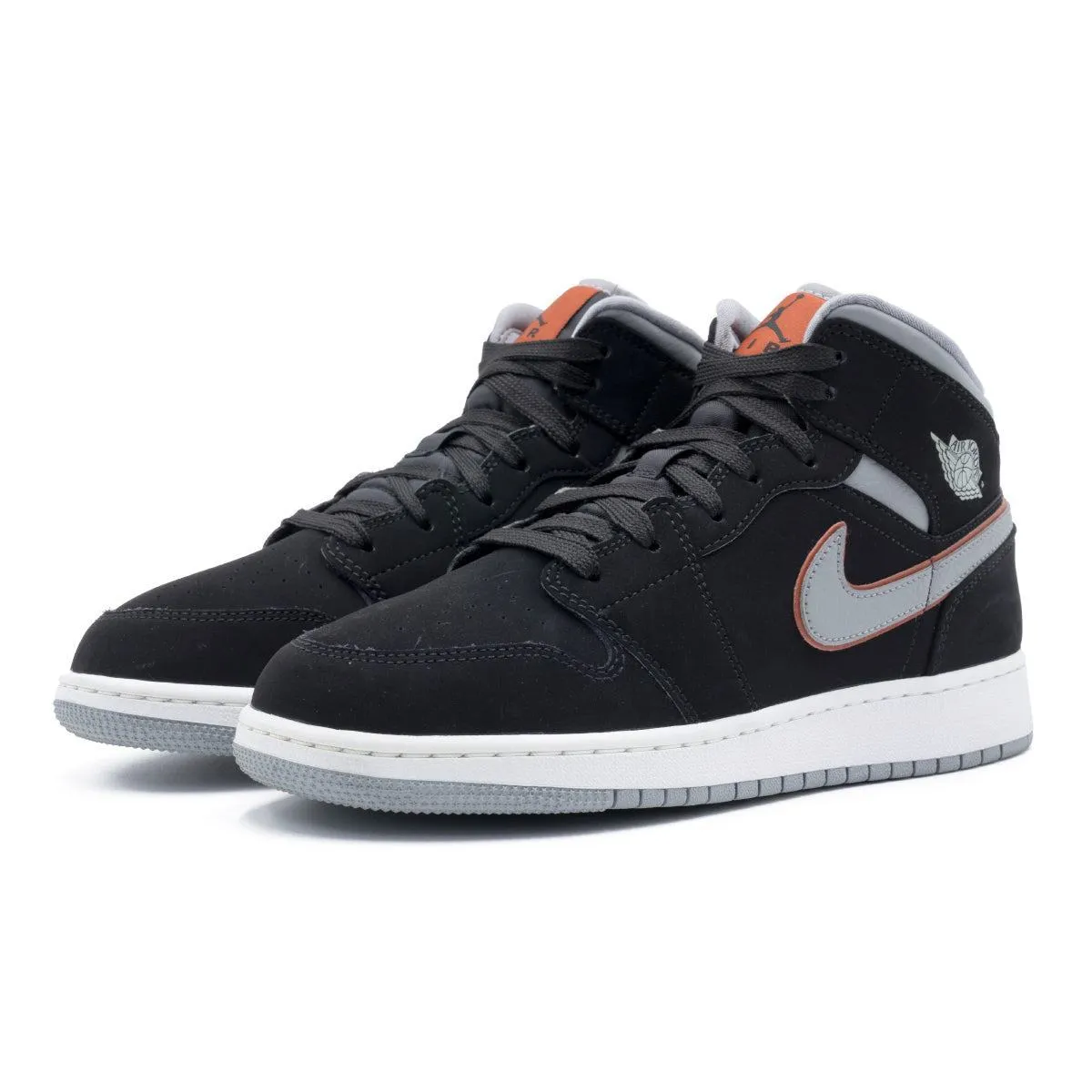 Air Jordan 1 Sneakers Leather Black Colour For Kids