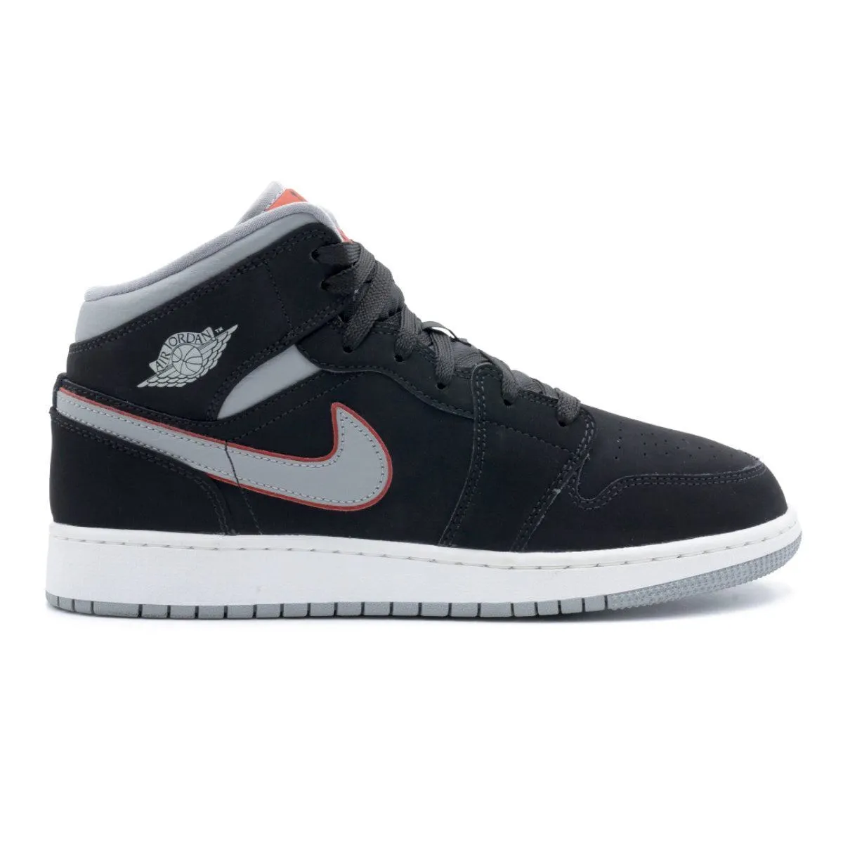 Air Jordan 1 Sneakers Leather Black Colour For Kids