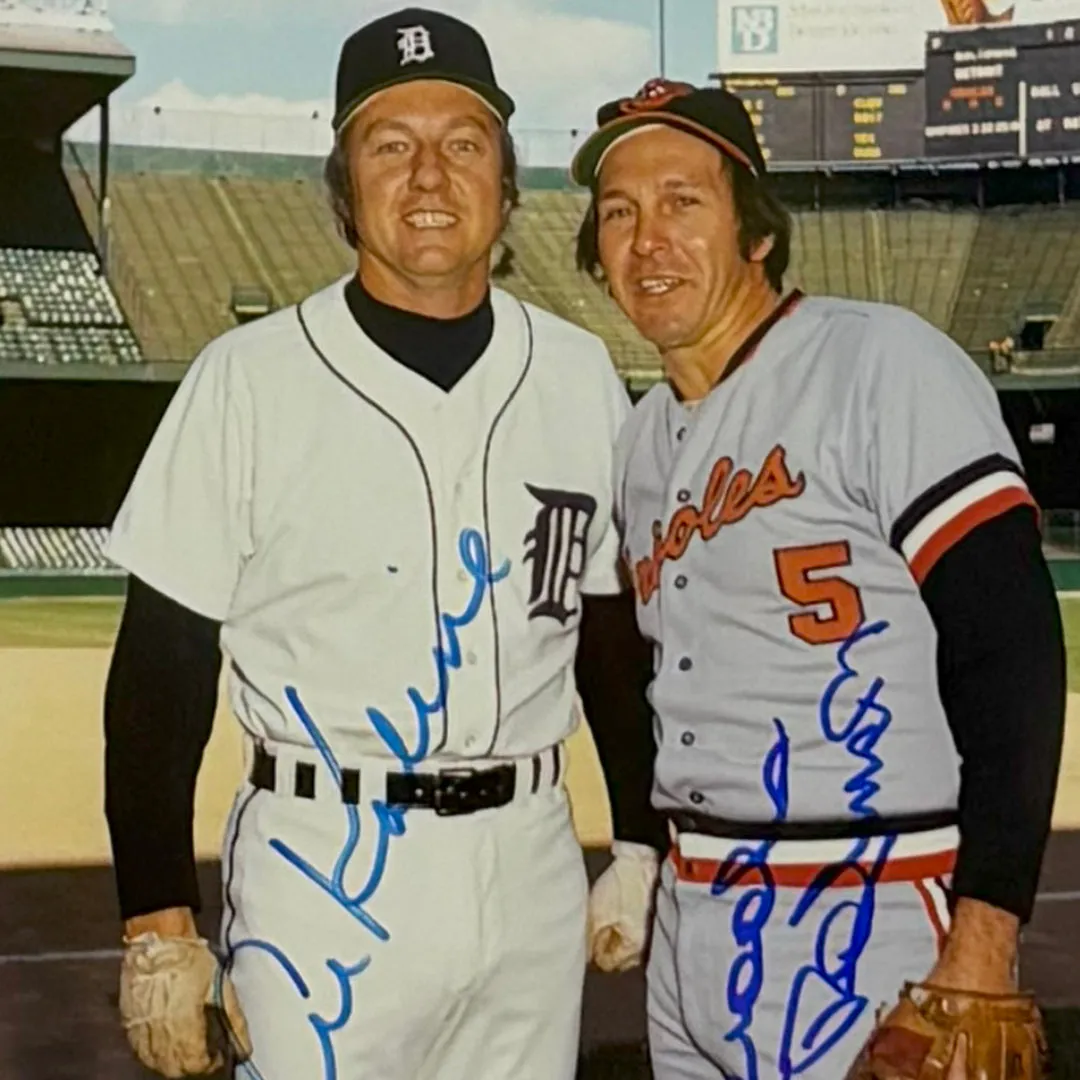 Al Kaline and Brooks Robinson Hand Signed & Framed 8x10 Baseball Photo