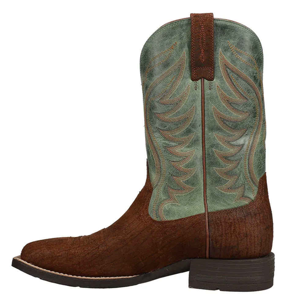 Amos Embroidered  Square Toe Cowboy Boots