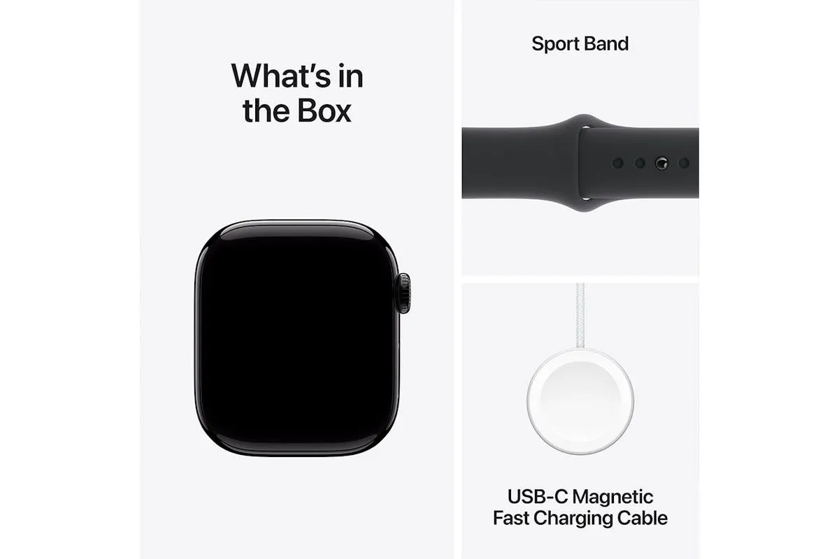 Apple Watch Series 10 | 46mm | Jet Black Aluminium Case Black Sport Band M/L