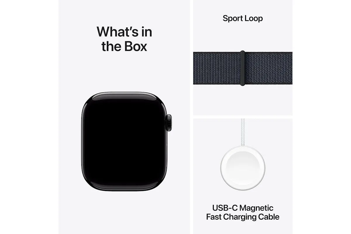 Apple Watch Series 10 GPS | 42mm | Jet Black Aluminium Case with Ink Sport Loop