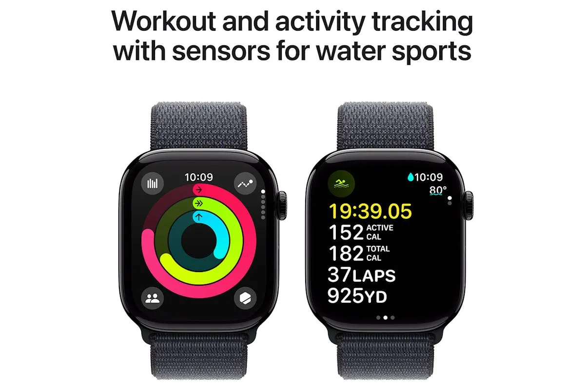 Apple Watch Series 10 GPS | 46mm | Jet Black Aluminium Case with Ink Sport Loop