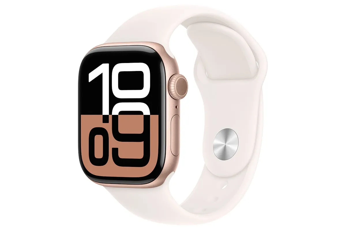 Apple Watch Series 10 GPS   Cellular | 42mm | Rose Gold Aluminium Case with Light Blush Sport Band S/M