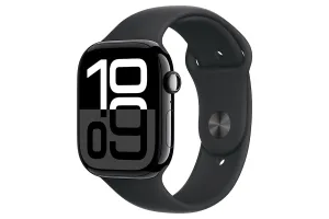 Apple Watch Series 10 GPS   Cellular | 46mm | Jet Black Aluminium Case with Black Sport Band S/M