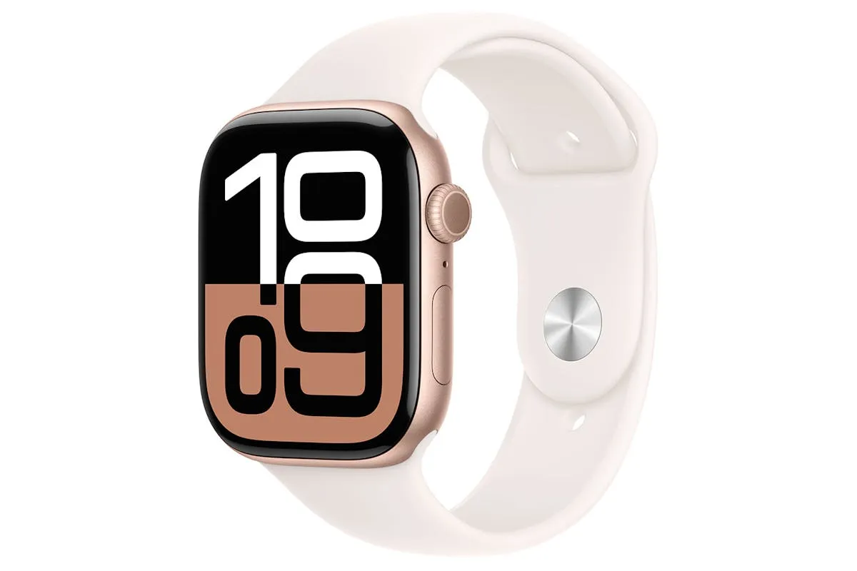 Apple Watch Series 10 GPS   Cellular | 46mm | Rose Gold Aluminium Case with Light Blush Sport Band M/L