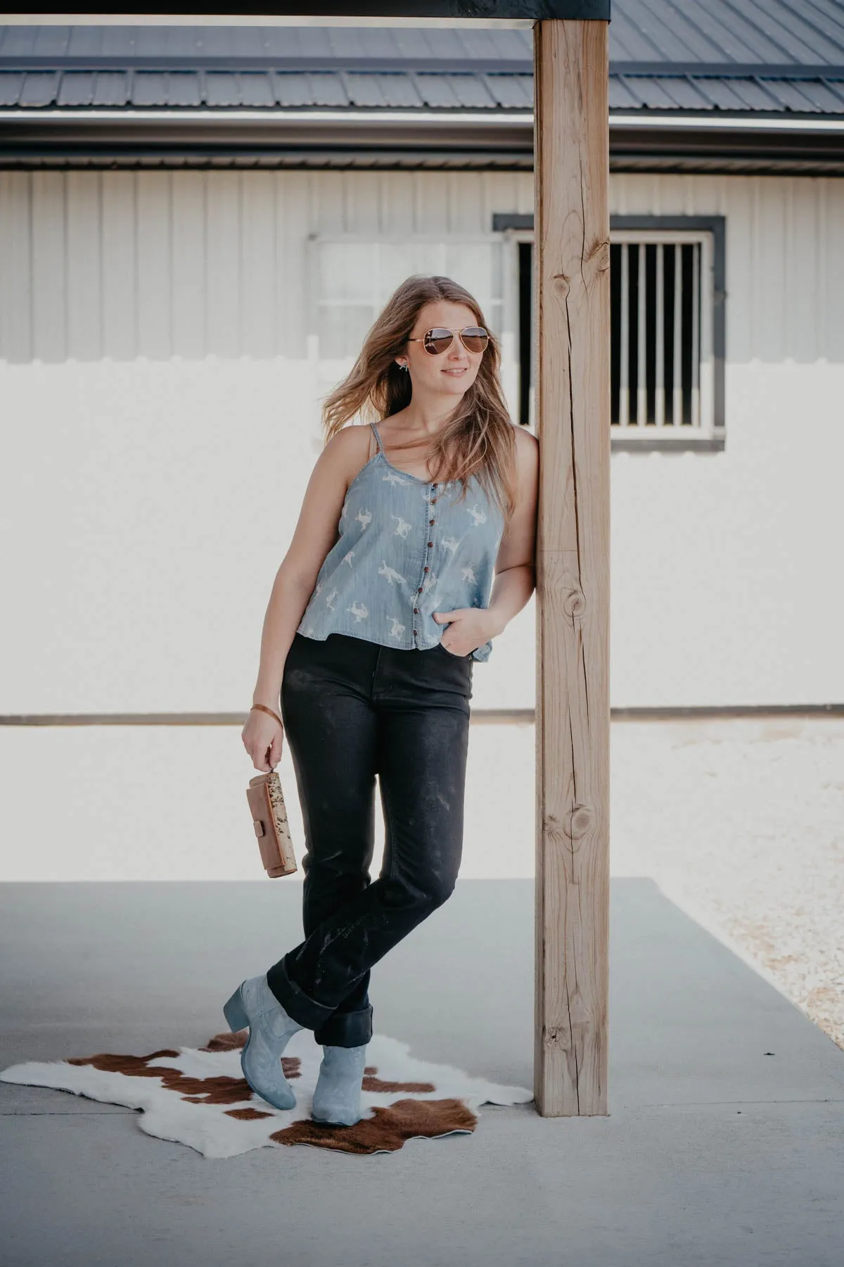 Ariat 'Chandler' Suede Bootie {Powder Blue}