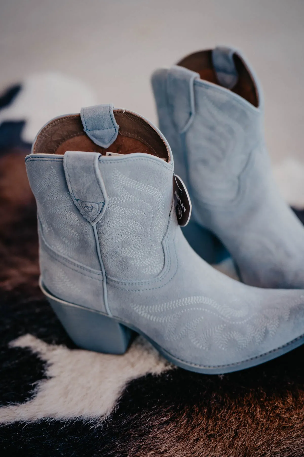 Ariat 'Chandler' Suede Bootie {Powder Blue}