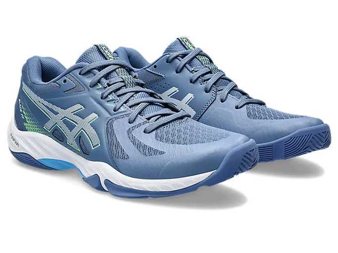 Asics Blade FF Badminton Shoes - Denim Blue/Lime Burst