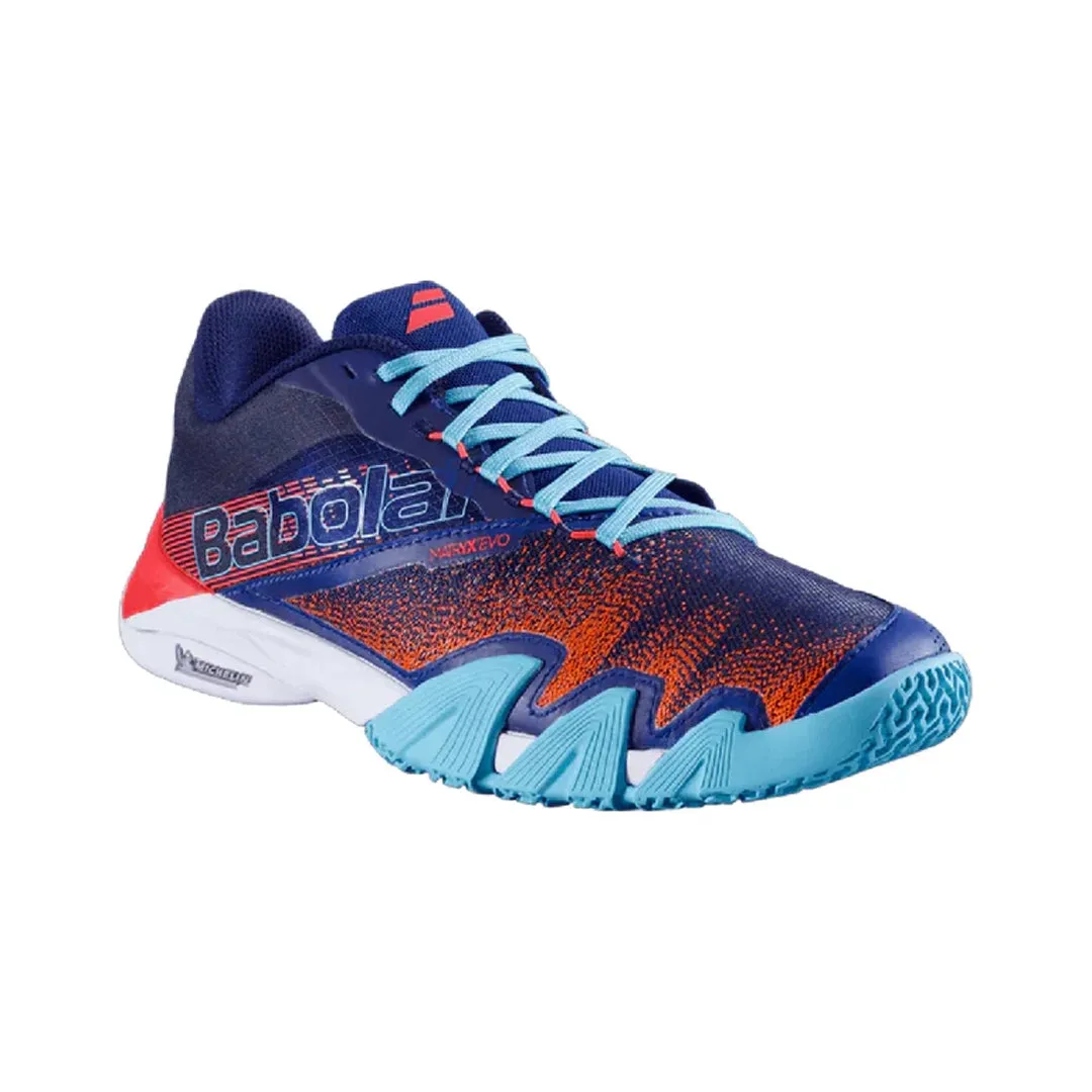 Babolat Jet Premura 2 Padel Shoes - Blue/Poppy Red