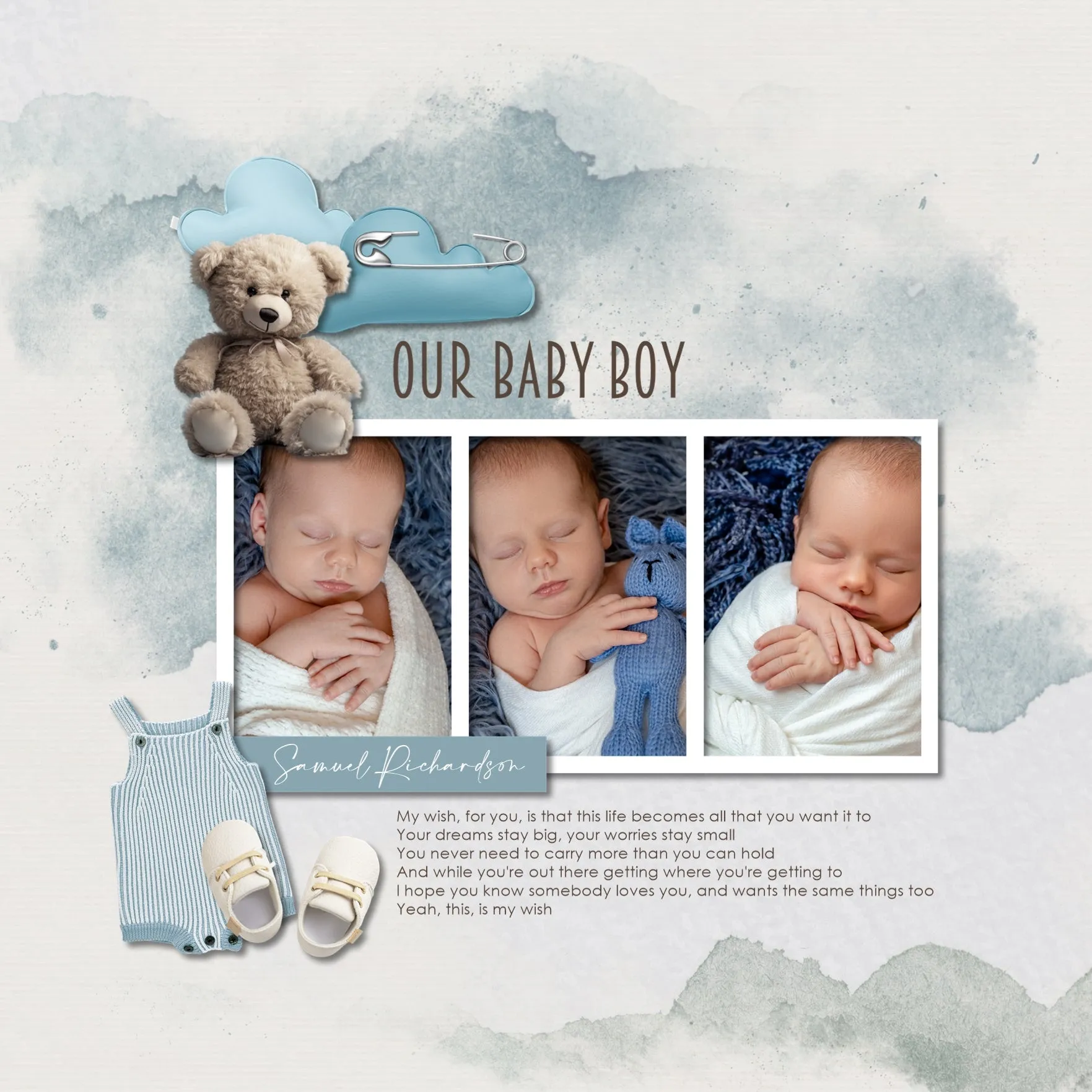 Baby Boho Digital Scrapbook Bundle